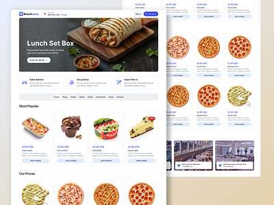 Food order - cafe website cafe website design ecommerce food food order homepage restaurant web
