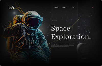 Space Exploration Website UI design ui ux webdesign