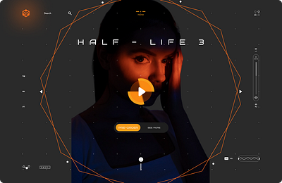 Sci-Fi Landing Page UI – Interface for Entertainment Platform design ui ux webdesign
