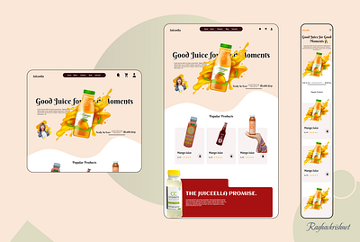 Juice Brand UI – Fresh and Fun Product Promotion Design design ui ux