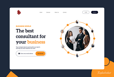 Business Consultant Landing Page – Corporate Web Design design ui ux