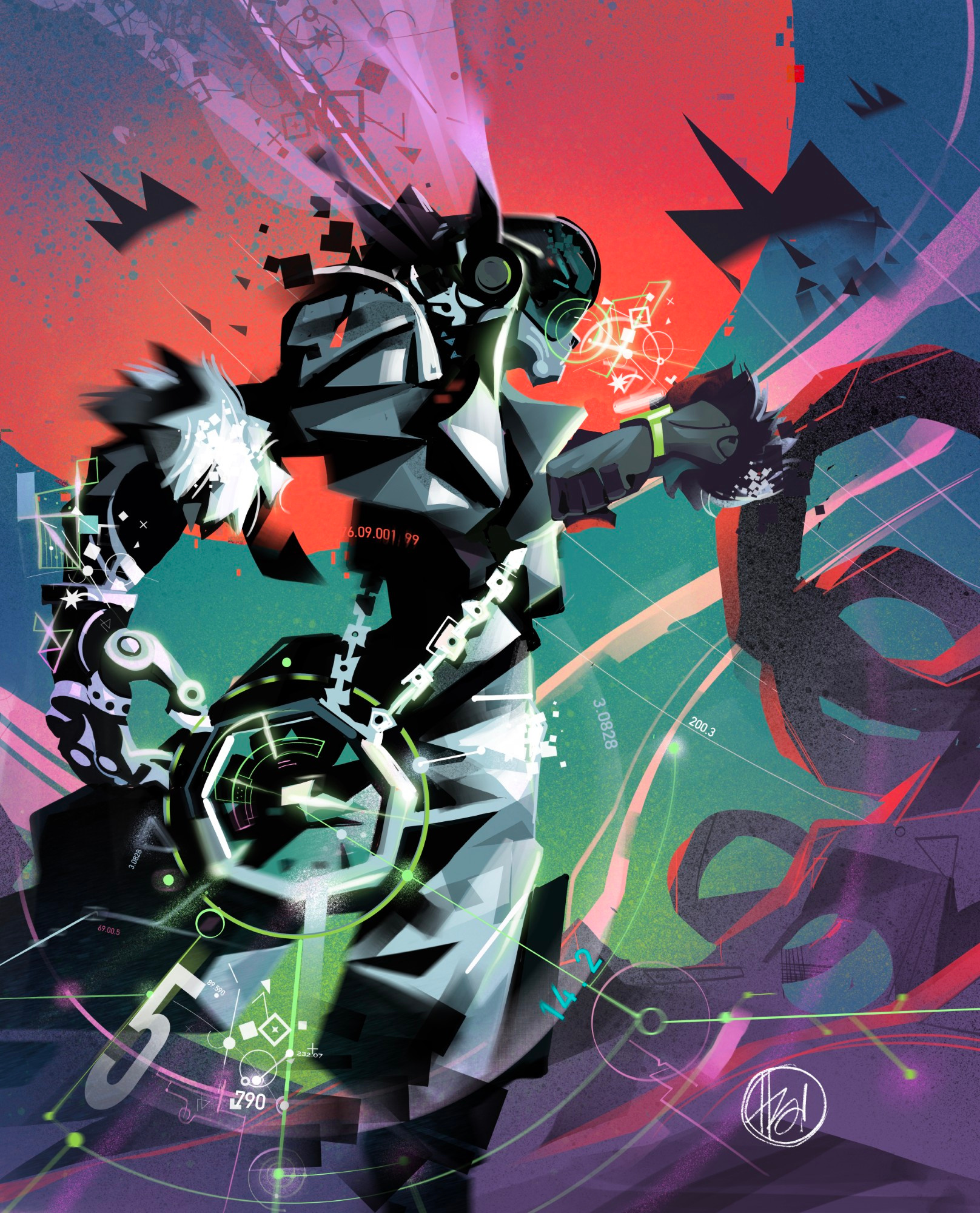 Chrono Ranger ⏲✨ chrono machine futuristic world illustration sci fi time machine time traveller timelapse