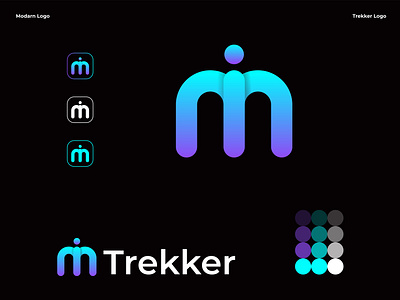 M+I Letter combination mark for Mi Trekker app icon branding crative logo flat logo i logo ios app letter m logo letter mark logos logo m logo mi combination mark mobile app modern logo unique logo