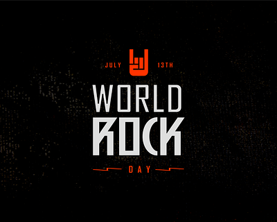 World Rock Day art artsigma branding day design icon illustration logo mark rock symbol ui world