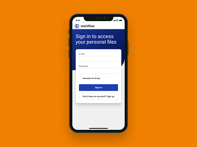 Sign in to access your personal files login register sign in ui