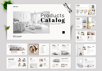 Modern Furniture Product Catalog Brochure Template furniture magazine design