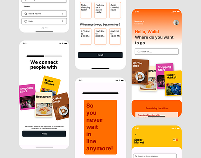 CrowdEase App – Smart App to Avoid the Crowds app ui user flow ux wireframe