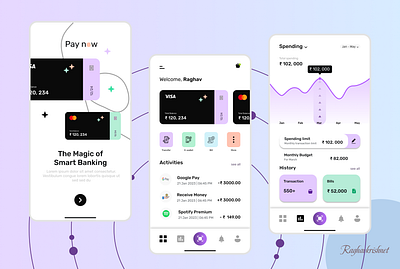 Smart Banking App UI – Digital Finance Dashboard With Analytics design ui ux