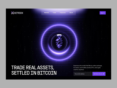 Bitrick - Crypto Website animation bitcoin crypto crypto landing page crypto website dark dark style ethereum landing page landing page design ui design website