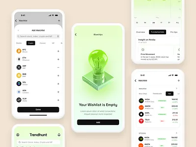 Watchlist - Trendhunt 3d design illustration mobile ui ux