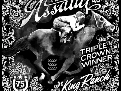 King Ranch Bandana bandana branding graphic design hand done hand painted horses illustration rodeo texas