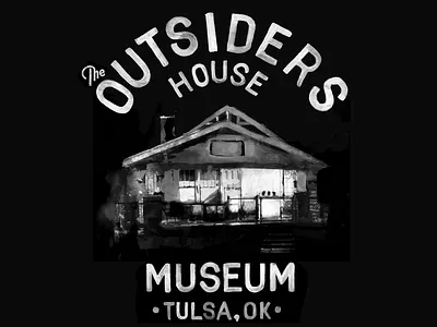 The Outsiders House Museum branding design graphic design hand done hand painted illustration logo print