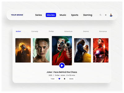 Next-Gen OTT Dashboard Design – Watch Anytime, Anywhere! dashboarddesign minimalui ottplatform ottui streamingapp uiuxdesign videostreaming webui