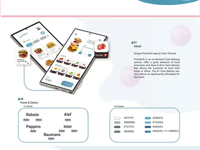 Flavoswift food delivery app design branding graphic design logo ui