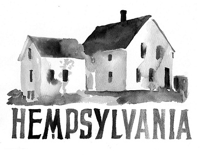 Hempsylvania Pure Hemp branding design graphic design hand done hand painted illustration logo print