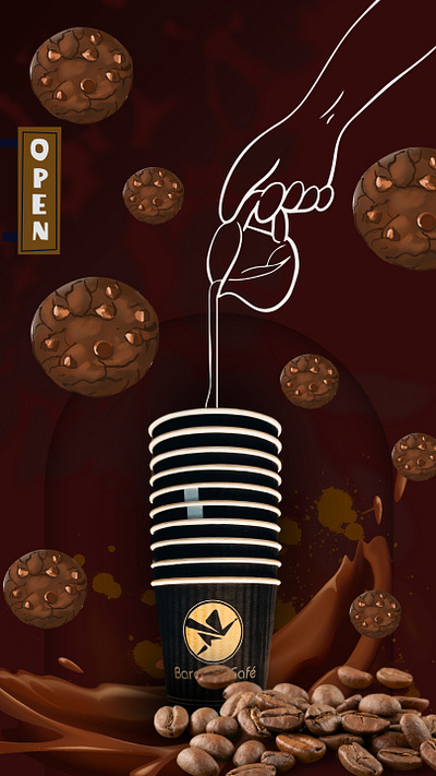 Cafe's Poster branding graphic design graphic designer traket logo