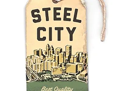 Steel City Hang Tag branding graphic design hang tag logo print