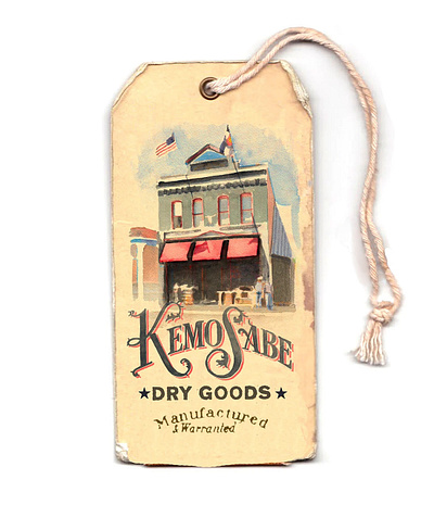 Kemo Sabe Hangtag branding design graphic design hand done hand painted illustration logo print