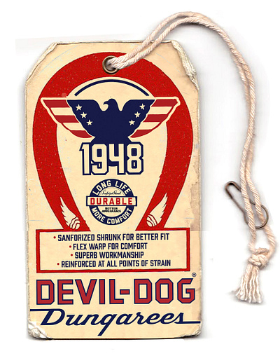 Devil Dog Hang Tag branding design graphic design hand done hand painted logo print