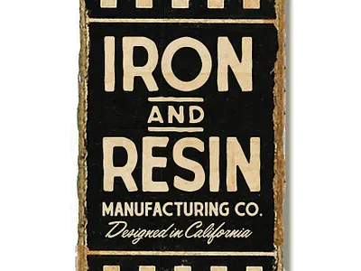 Iron & Resin Hang Tag branding graphic design hang tag logo print