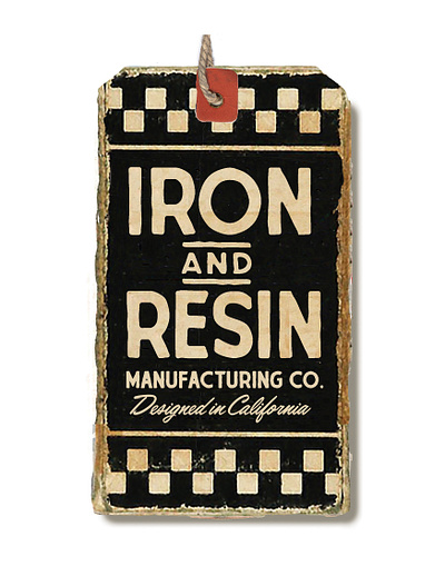 Iron & Resin Hang Tag branding graphic design hang tag logo print
