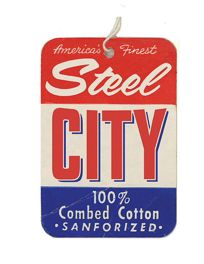 Steel City Hang Tag apparel branding graphic design hang tag illustration print