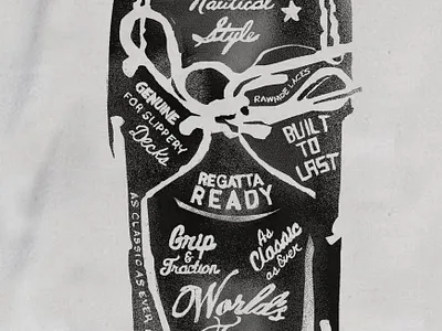 Sperry Topsider Art branding design graphic design hand done hand painted illustration logo print sperry topsider