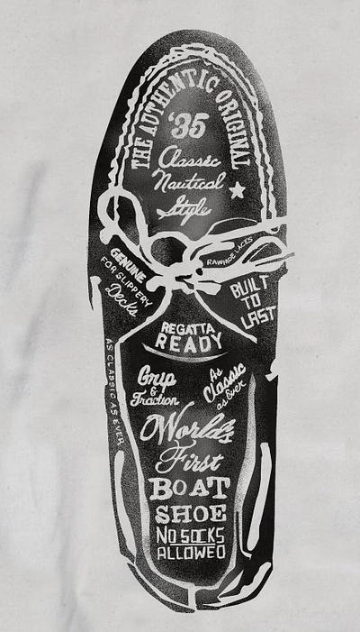 Sperry Topsider Art branding design graphic design hand done hand painted illustration logo print sperry topsider