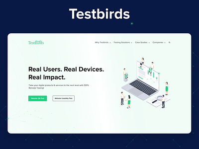 Testbirds – Landing Page UI Redesign landing page ui uiux ux website