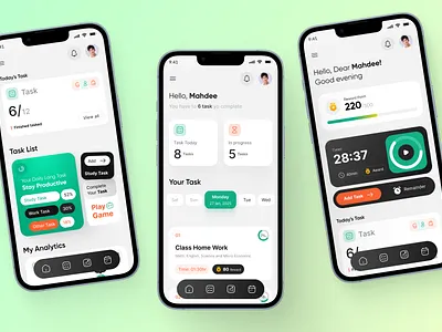 Task Management Mobile App app design design hero section landing page mobile app task management time manageent ui ui design ux web app design web design website design