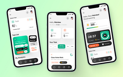 Task Management Mobile App app design design hero section landing page mobile app task management time manageent ui ui design ux web app design web design website design