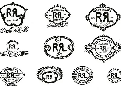 RRL Logos branding design graphic design hand done hand painted illustration logo polo print ralph lauren rrl