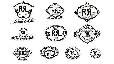 RRL Logos branding design graphic design hand done hand painted illustration logo polo print ralph lauren rrl