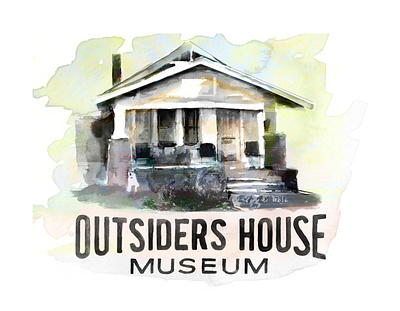 The Outsiders House Art branding design graphic design hand done hand painted illustration logo print the outsiders house art