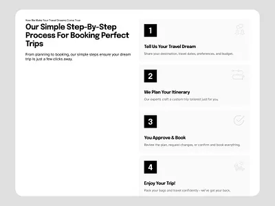 Booking Process Section – Seamless Flow, Effortless Conversion booking layout