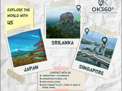 International Trip poster creative design flat graphic design