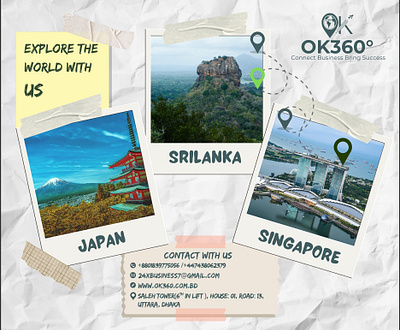 International Trip poster creative design flat graphic design