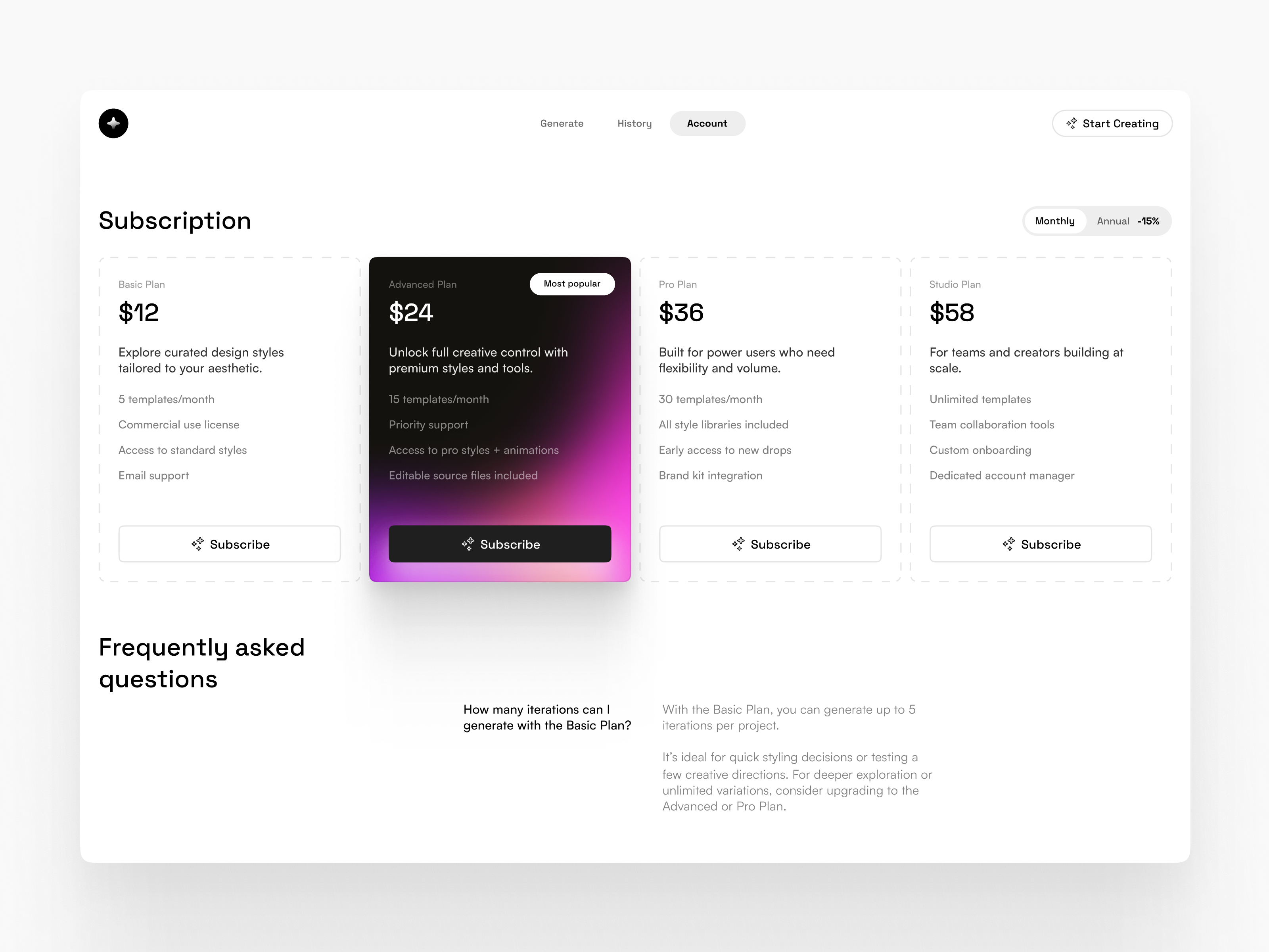 Pricing Table UI – Scalable, Responsive, Clean 3d animation branding design graphic design illustration logo motion graphics product design typography ui ux vector