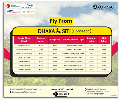 Domestic airfare in Bangladesh creative design flat graphic design