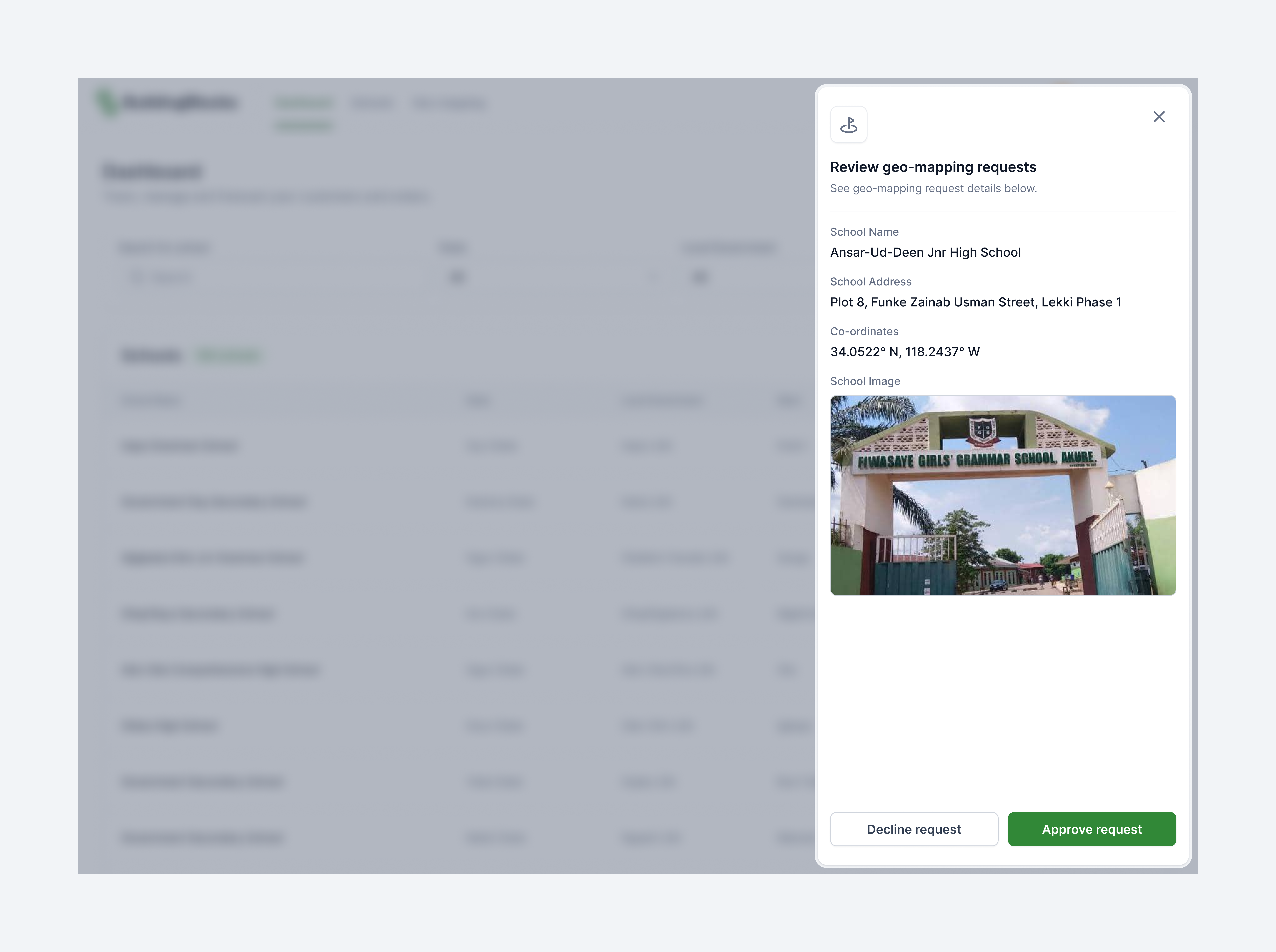 Geo-mapping Request app design geo mapping interface ui ui design uiux ux design web app web application