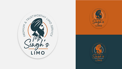 Singh's Limo Logo Concept black branding canada car design graphic design illustration india limo logo logo design modern orange signature logo singh truban unique