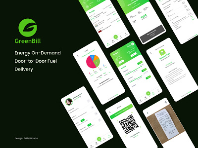 Greenbill | Go Digital Save Paper app design artist banda bills invoices ocr pos receipts save paper ui ui design ux
