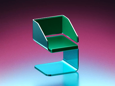 Office Chair 3d art 3d artist 3d render art director artwork bold colors branding cgi chrome color blend colorful geometric graphic design illustration motion design product animatin product design visual visual identity web assets