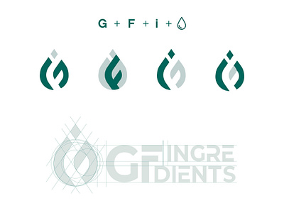 GF Ingredients - Logo design drop gf illustrator ingredients logo monogram
