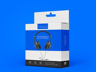 Premium Wired Headset Box Packaging Design jahidjij