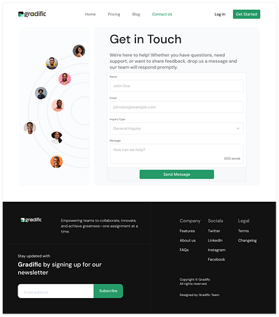Contact Us Page contact us page ui graphic design ui design uiux design web app
