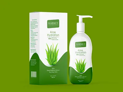Refreshing Aloe Vera Lotion Label Design