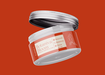 Botanical Cream Label Design cream label design jahidjij