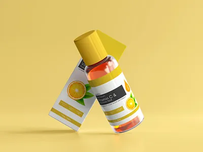 Vitamin C Serum Packaging Design Bright & Fresh Concept jahidjij
