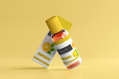 Vitamin C Serum Packaging Design Bright & Fresh Concept jahidjij